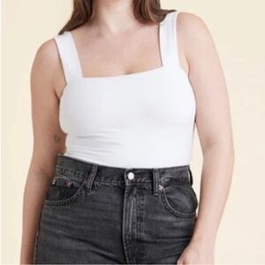 NUUDS White Square Neck Bodysuit